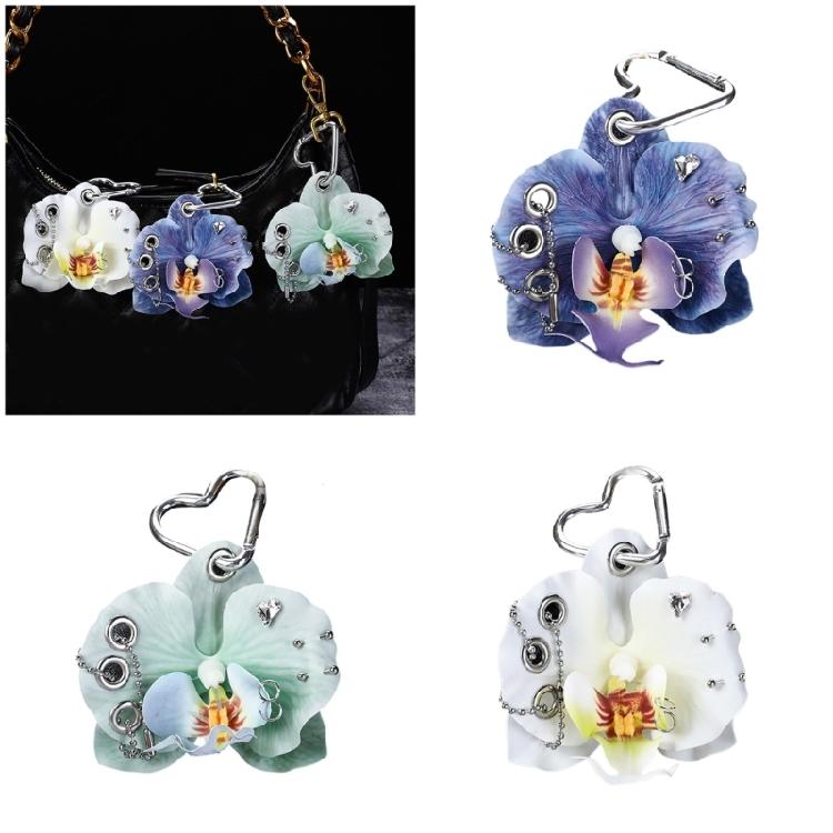 Künstlerischer Blumenschlüsselanhänger Für Schlüssel Schlüsselorganizer Geschenk Dekorativer Phalaenopsis Schlüsselhalter Stilvoller Schlüsselanhänger Anhänger