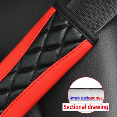 1 Three-dimensional Embroidered Faux Sheepskin Car Supplies Seat Belt Shoulder Cover Comfortable Anti-tightening Safety Belt