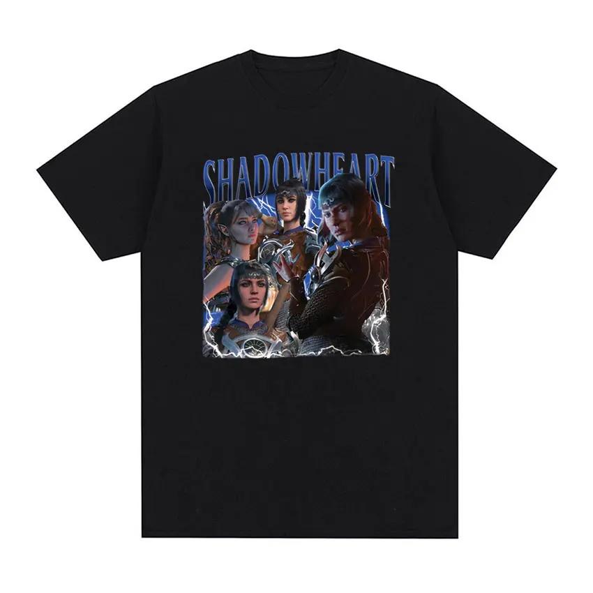 Vintage Astarion Halsin Baldurs Gate 3 Printed Graphic T-shirt Men's and Women's Short Sleeve T-shirt Men's Clothing Harajuku