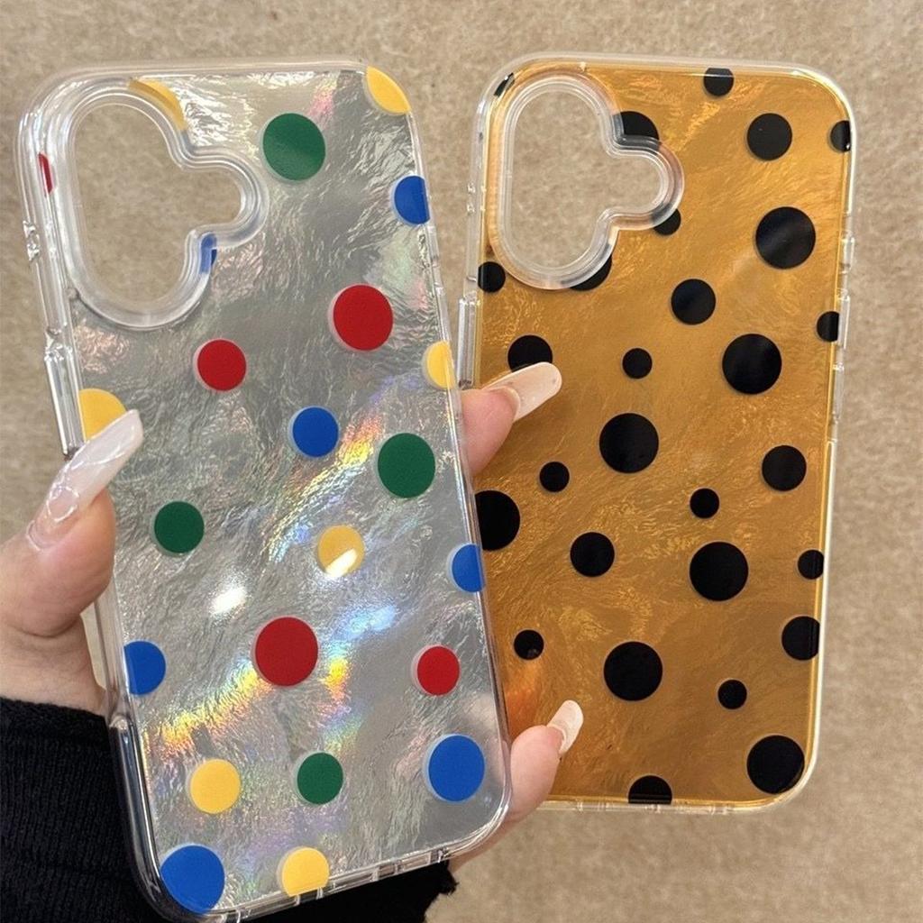 Tinfoil Pattern Swirl Pattern Shell Pattern Mobile Phone Case for Apple Double Layer Imd Mobile Phone Case with Stand Ins Trendy Girl