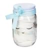 [R2528] - Mason Jar Cotton 'Diva - Sleepy Eyes' Blue (makeup Discs) - 14x8cm
