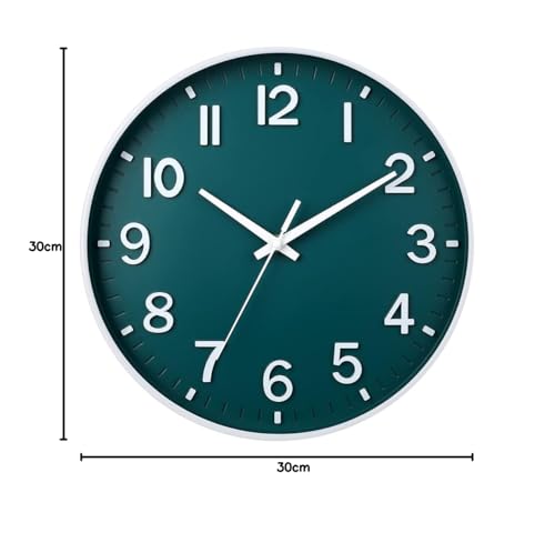 Silent Wall Clock Dark Green