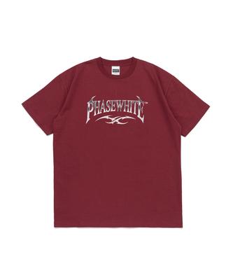 Peijeuhwaiteu [Phase_2] Vintage Chrome Logo Tee_Burgundy / 8802026-St02