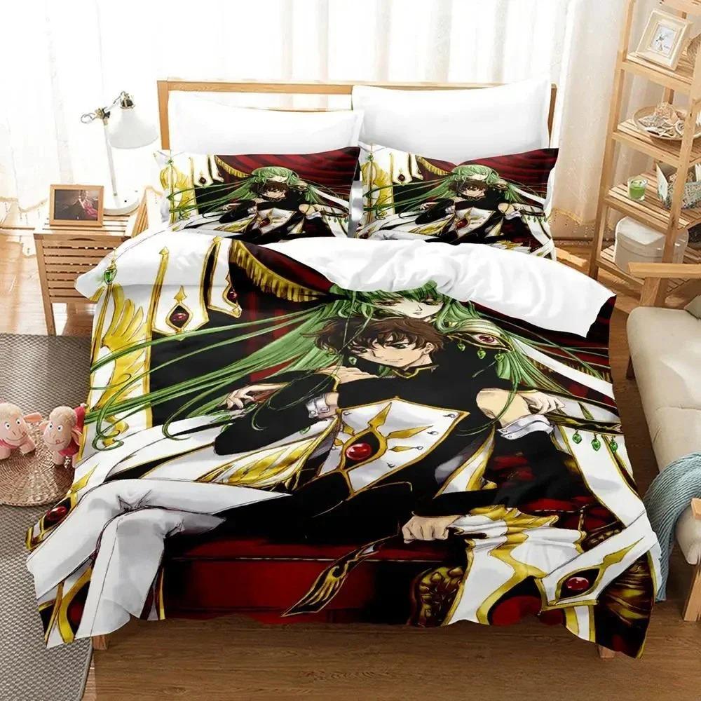 CODE GEASS 3D Printed Bedding Sets Luxury Duvet Cover Comforter Set Exquisite Bed Supplies Birthday Gift