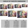 1pc Spring Beautiful Flower Printed Tapestry Living Room Wall Art Decoration Background Cloth Machine Washable Space Pendant