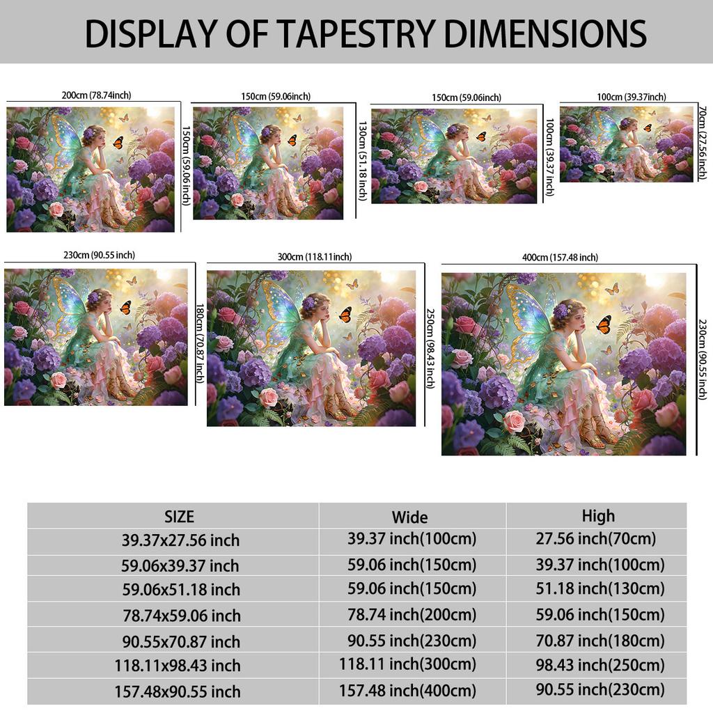 1pc Spring Beautiful Flower Printed Tapestry Living Room Wall Art Decoration Background Cloth Machine Washable Space Pendant