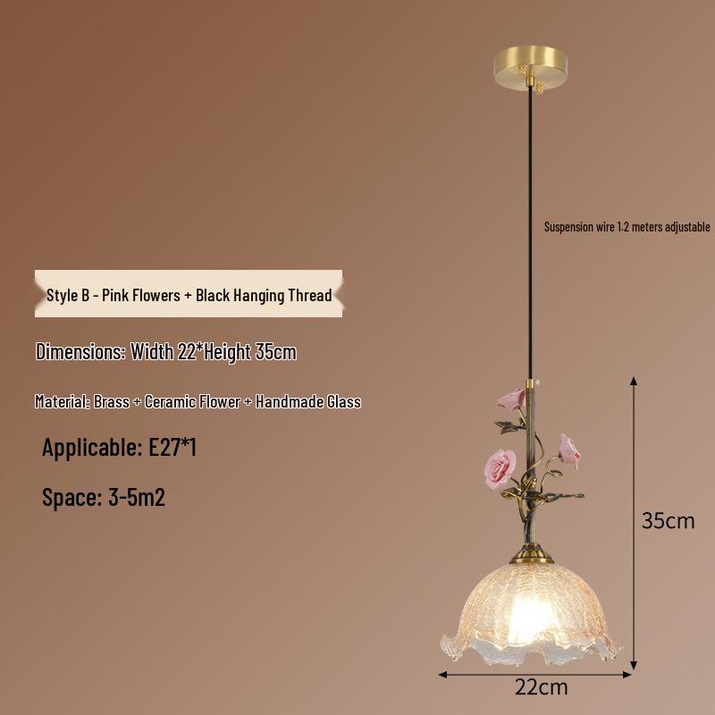 American Minimalist Copper Pendant Lamp for Modern Bedside Use