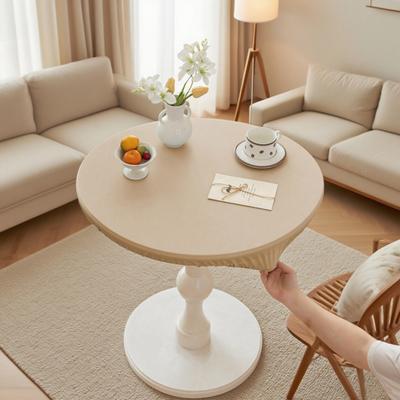 Round Fitted Tablecloth Elastic Table Cover Waterproof Wipeable Table Cloth for Indoor Outdoor Picnic Kitchen Dining 24"-47