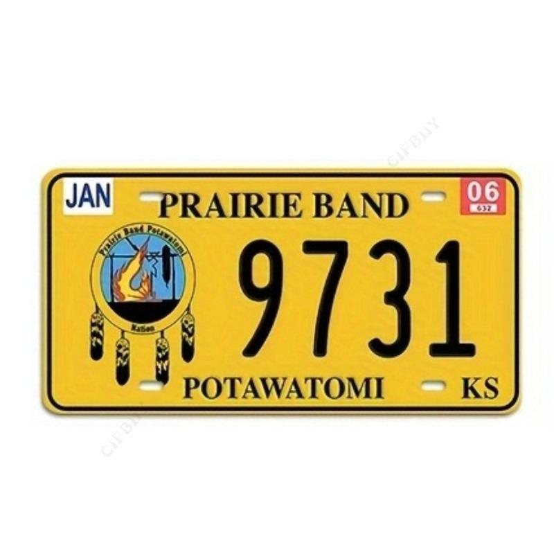 USA Souvenir License Plate, Metal Car Wall Decor 15x30cm