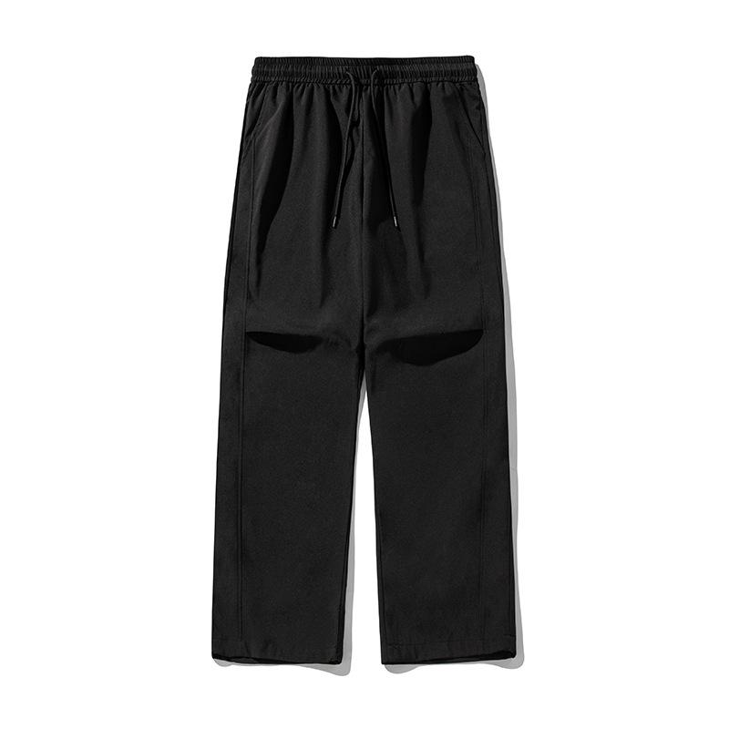 

Мужские и женские повседневные брюки-карго с завязками на талии, мешковатые широкие брюки, брюки для мужчин, уличные спортивные штаны, спортивные штаны для бега M чёрный
