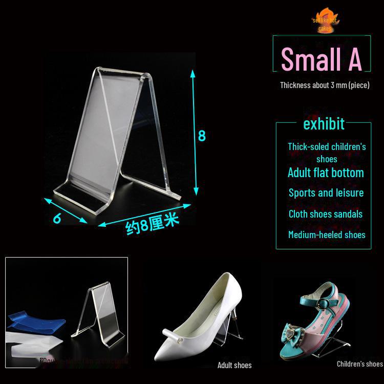 Transparent Acrylic Shoe Display Rack for Adult & Children's Shoes