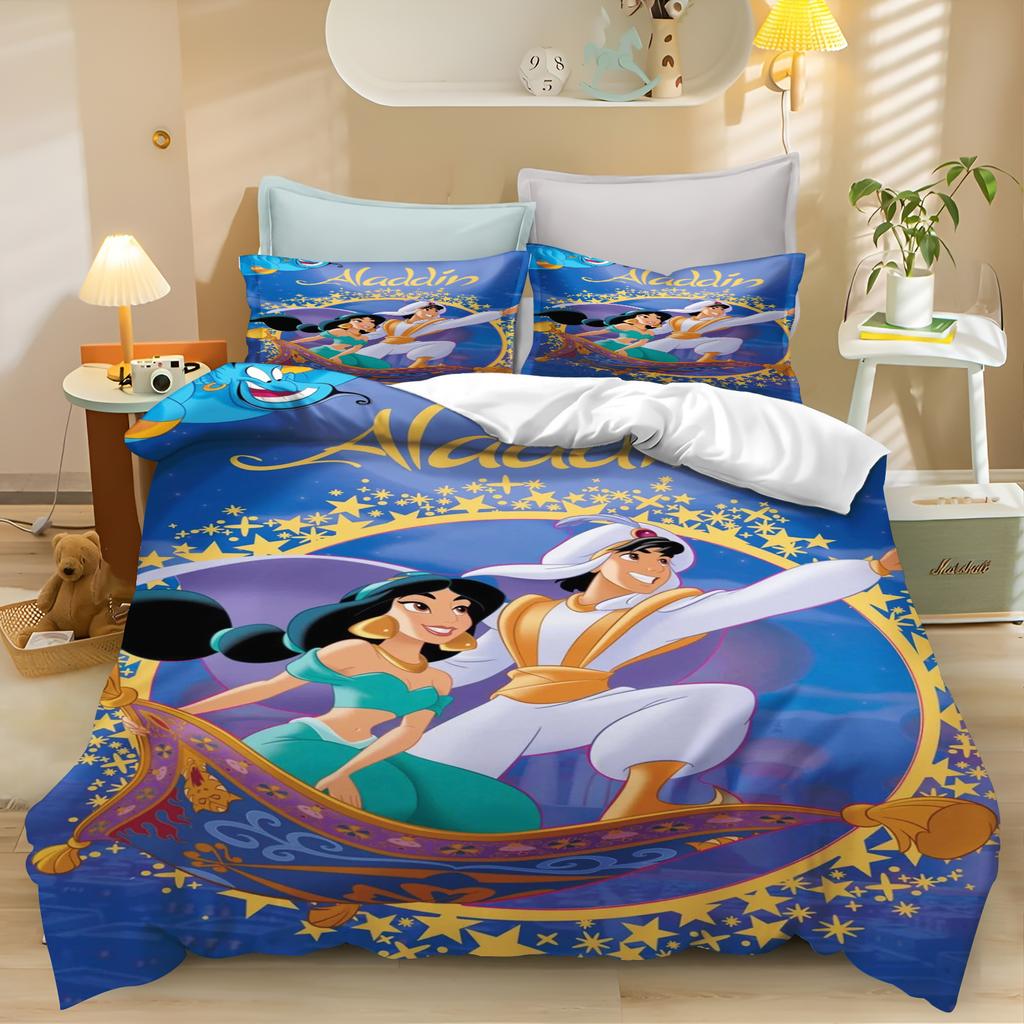 Aladdin Jasmine Prinzessin Bettbezug Set Bettwäsche Steppbett Sets King Size 3D Kinderbettwäsche Set