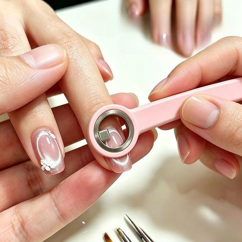 Upgraded Version of Nail Art Ring Magnet Silicone Handle Magnet Hollow  Eye Auxiliary Tool Novice Eye Tool