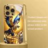 Blue Gold Soaring Eagle Tempered Glass Phone Case For Samsung Galaxy S25 S26 Ultra S23 S24 Plus S25 FE S24 Ultra Protect Cover