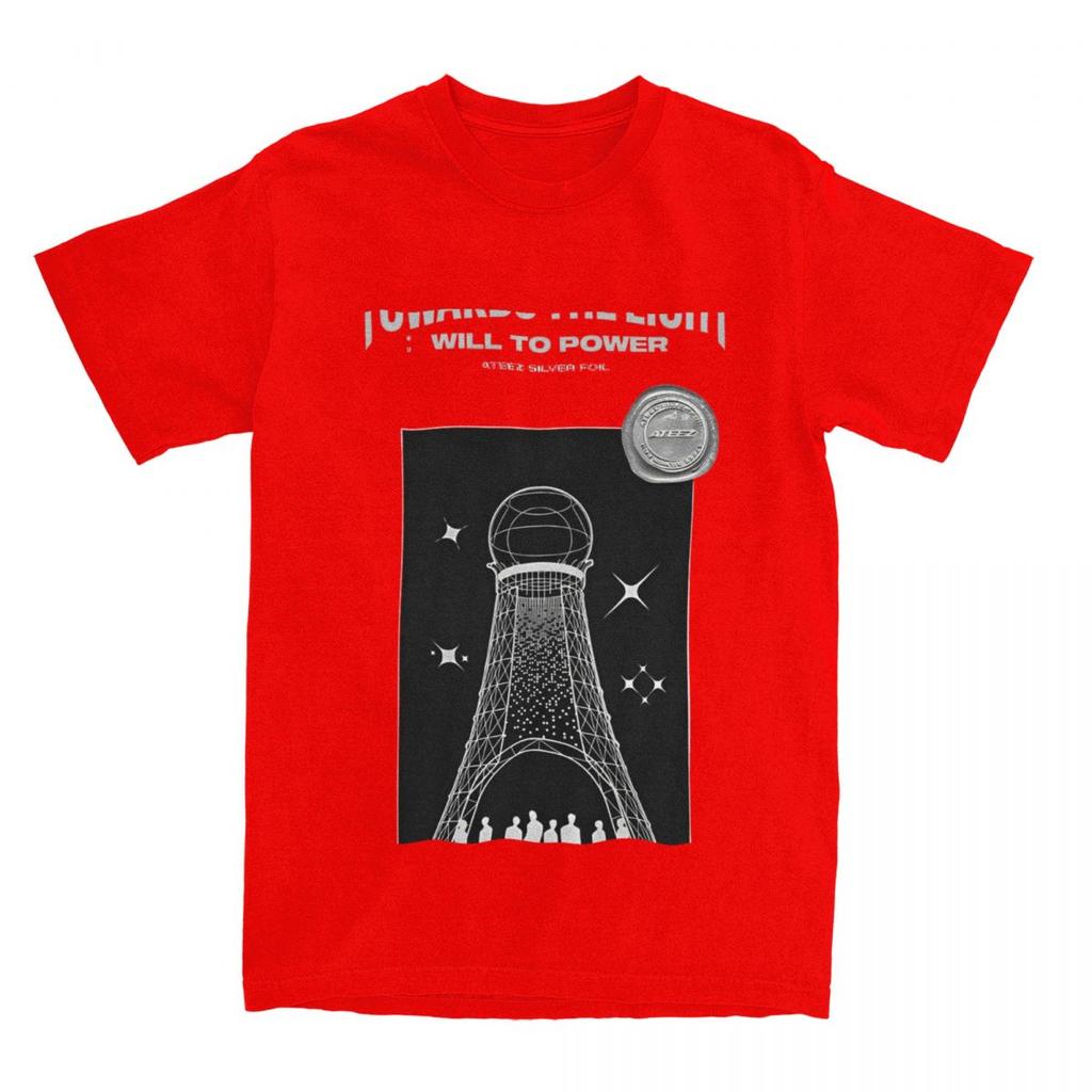 Korean Kpop 2025 Ateez World Tour Towards The Light: Will To Power T Shirts Short-Sleeve Classic Tops Cotton Oversize Top Tees