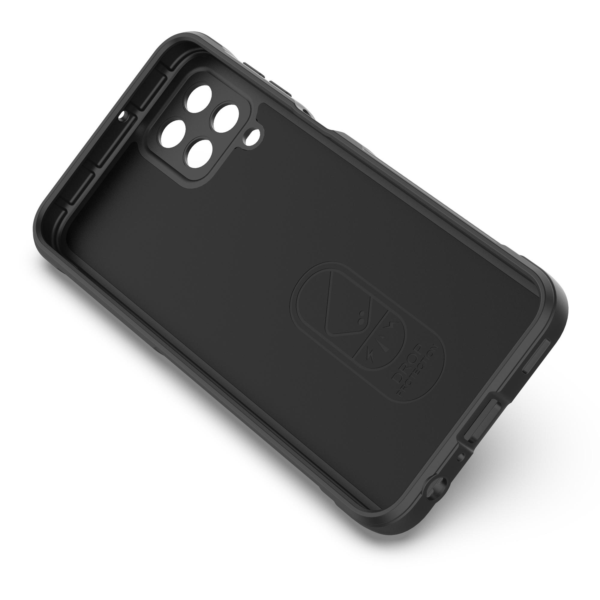 

For Samsung Galaxy M33 5G (Global Version) Rugged Soft TPU Back Cover Anti-fall Mobile Phone Case Black