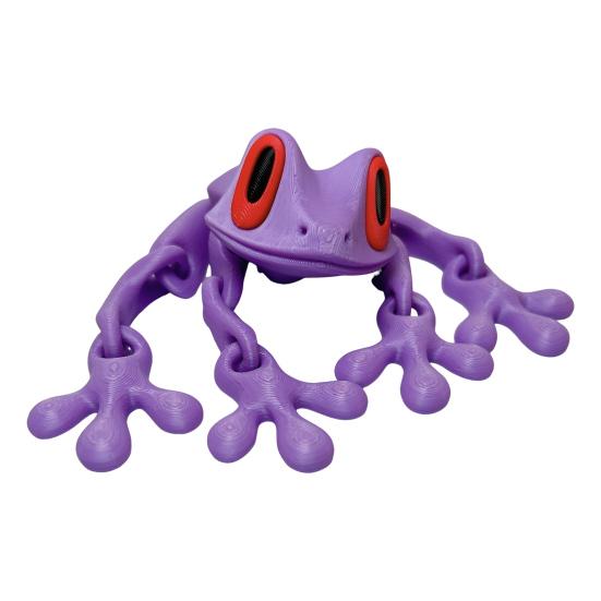 3D Printed Magnetic Frog Toy Movable Joints Frog Fridge Magnet Articulated Poseable Frog Model
