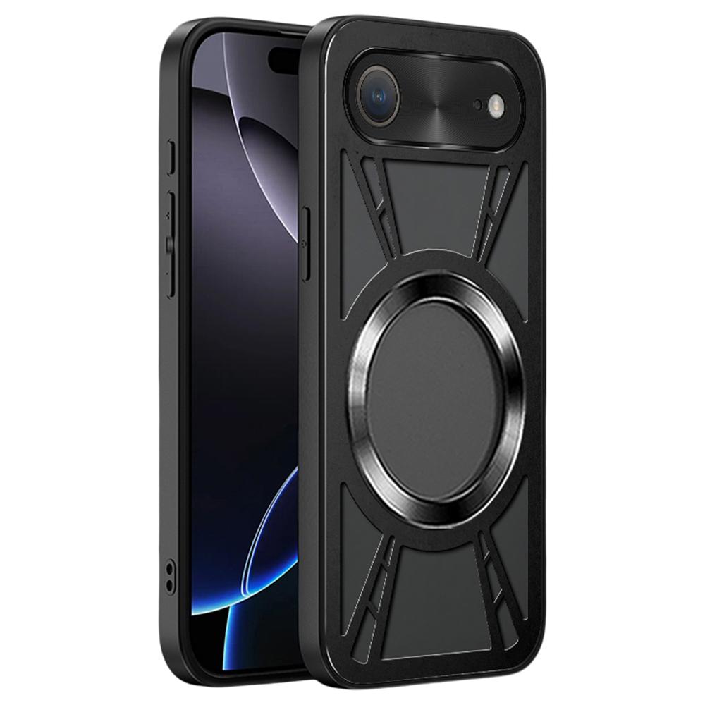 Für iPhone Air Hülle Magnetische Hülle Hohle Wärmeableitung PC+Silikon Handyhülle