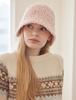 Olinkeompeulliteu Popcorn Knit Bucket Hat (Pale Pink)