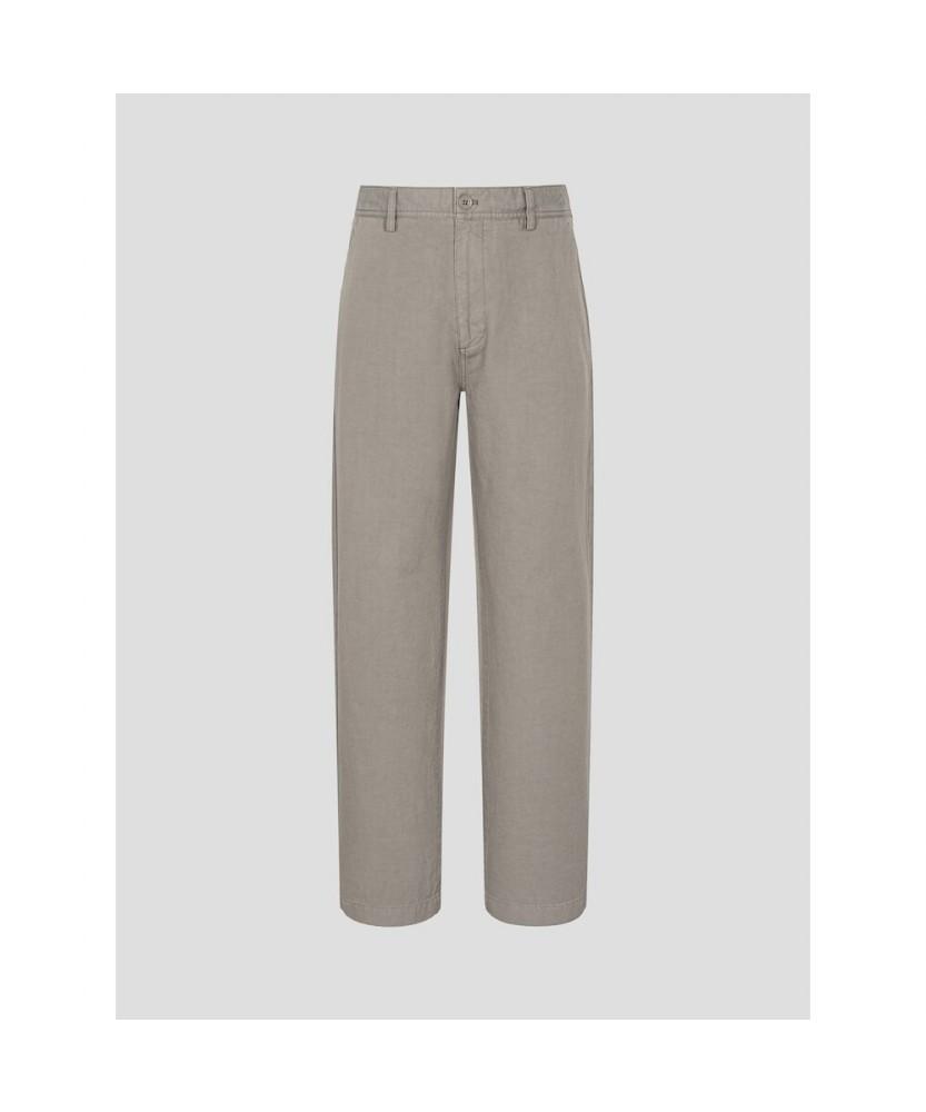 Binpolmen Garment-Dyed Semi-Wide Pants Beige