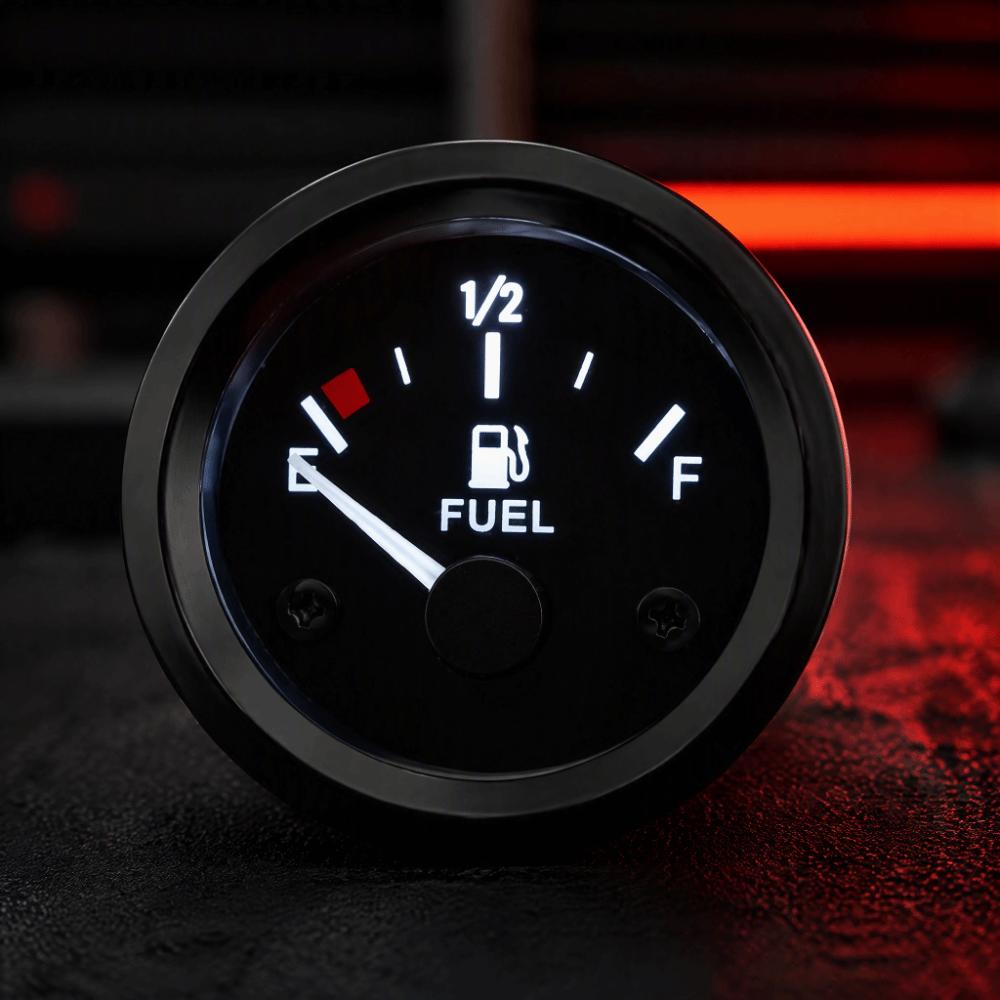 Black Fuel Level Gauge LED Backlight Boat Fuel Gauge Waterproof Fuel Tank Meter  Truck