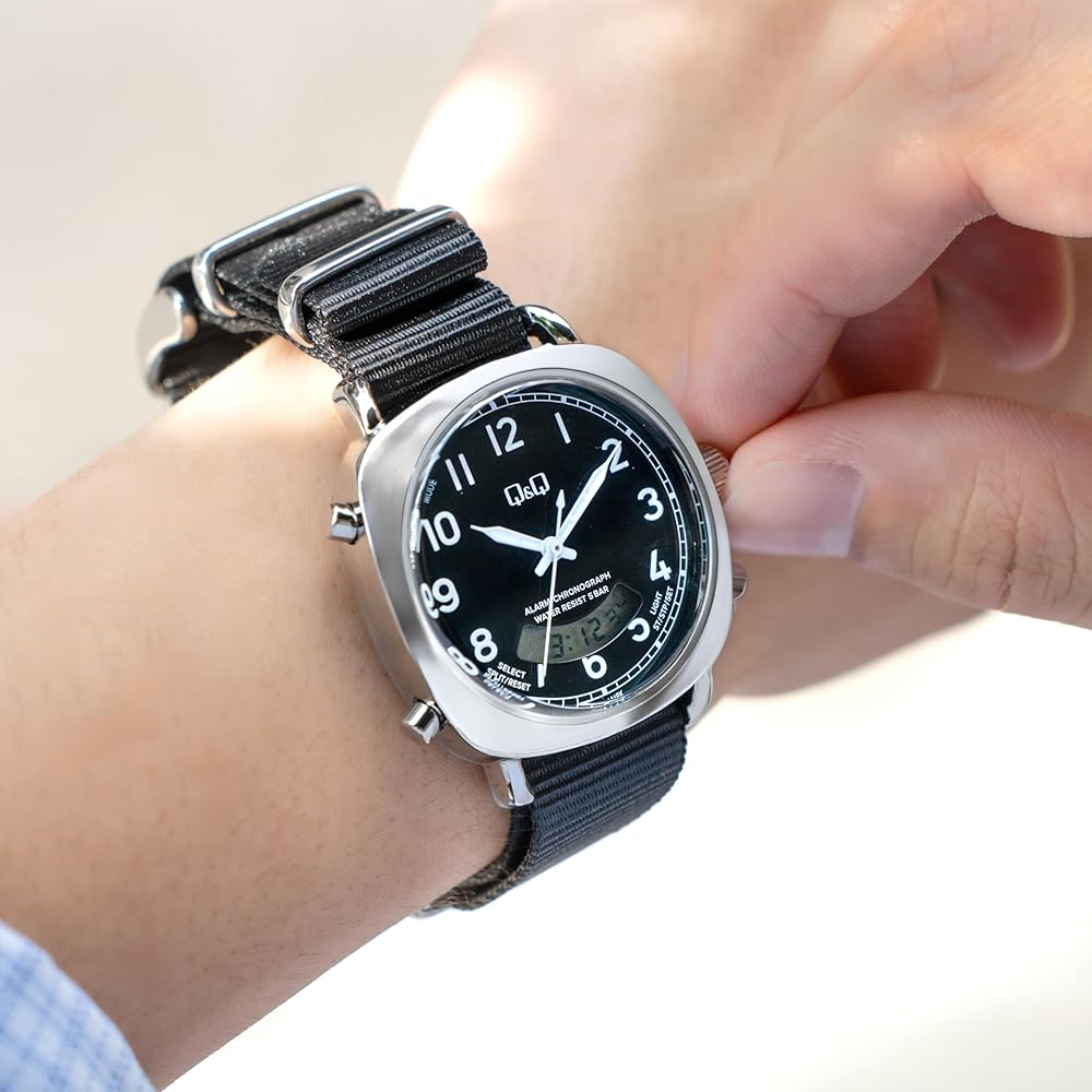 Citizen Q&Q Analog-Digital Watch 5 ATM Water Resistant A38A-001PK Black