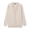 Silk Cotton V Neck Button Cardigan