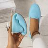 New Oversized Single Shoe with Fly Woven Mesh Surface, Shallow Mouth, One Foot Kick, Lazy Flat Bottom Casual Women's Shoes