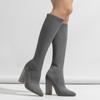Boots Women Platform 11cm High Heels Stretch Knee Sock Boots Lady Stripper Four Seasons Boots Block Heels Knitted Booties Shoes