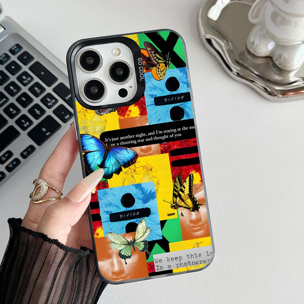 E-Ed S-Sheeran Hot Singer Phone Case Matte Colored Silver For Iphone 17 16 15 14 Pro 13 12 Air Plus 11 7 8 Max Luxury Cover