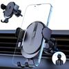 360° Rotating Car Air Vent Phone Holder Universal Hook Clip Mount Gravity Sensor Holder With Anti-Slip Grip For iPhone Samsung