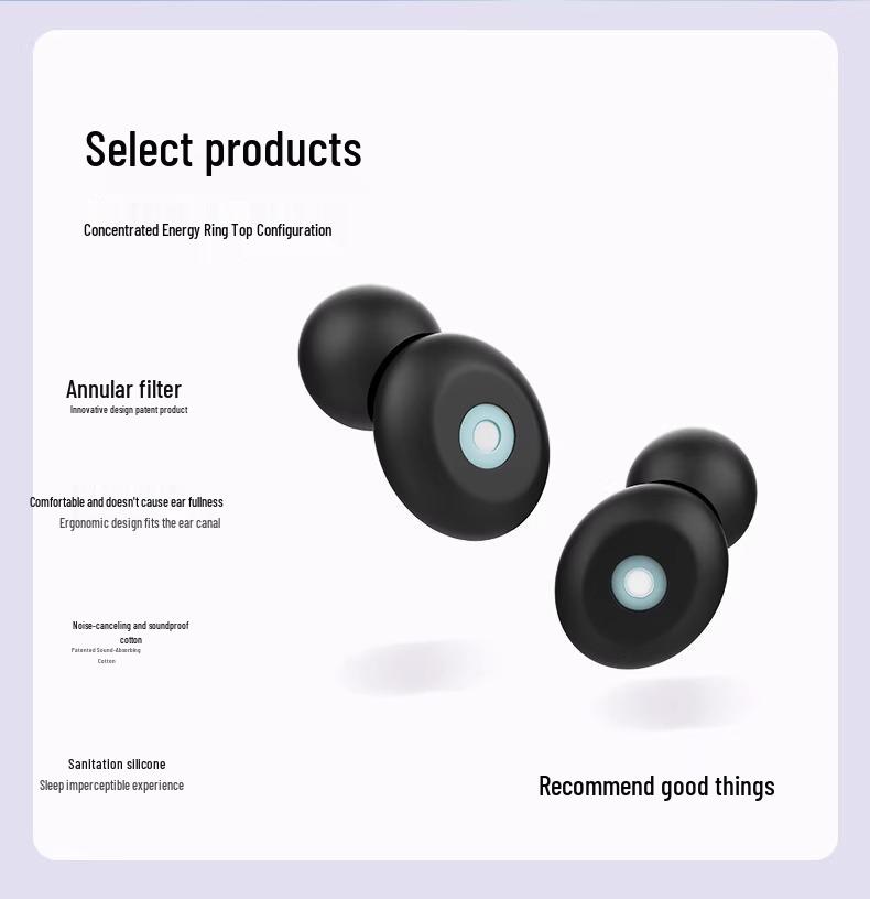 Comfortable Noise-Reducing Sleep Earplugs: Soundproof, Gentle On Ears, Ideal for Snoring and Nighttime Noise.