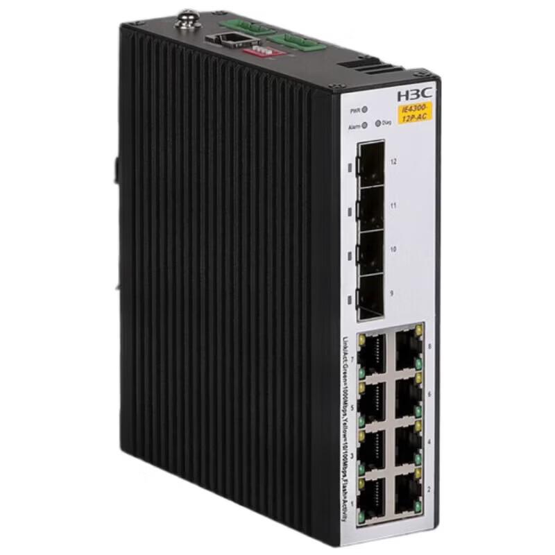 

H3C IE4300-12P-AC Rail-mounted Industrial Ethernet Switch
