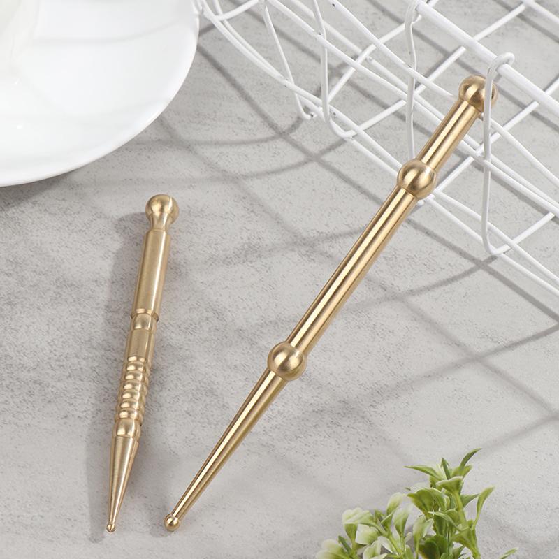 1Pc Pure Brass Facial Massage Pen Eye Trigger Point Massage Pen Reflex Therapy Stimulator Acupoint Massager Tool'