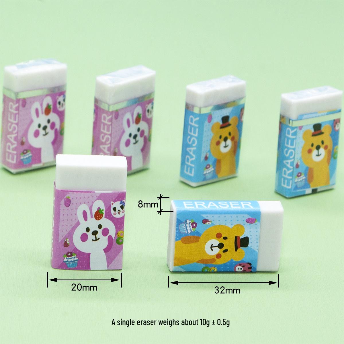 Cartoon Style 2B White Eraser for Kids – Creative Primary School Exam Eraser Blue Bear