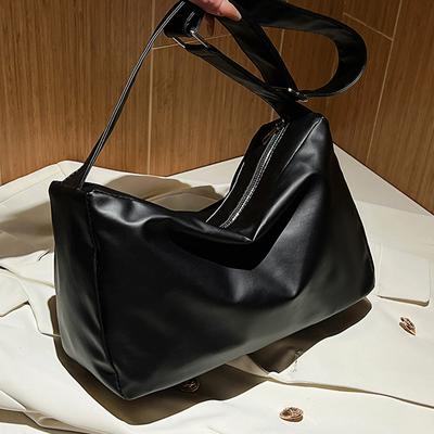 Soft Leather Large-Capacity Fashionable One-Shoulder Underarm Bag Women'S Quarter Foreign-Style Messenger Tote Bag Women'S Bag