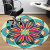 1pc Colorful Mandala Pattern Chair Carpet for Office, Soft Flannel Throw Mat, Perfect for Office,Holiday Party Decoration Choice yy251113043