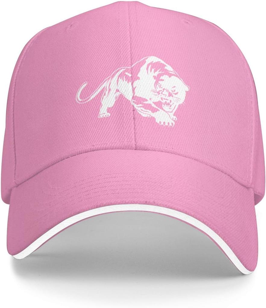 Black Panther Roaring Graphic Baseball Cap Polyester Adjustable Outdoor Sports Hat for Adult