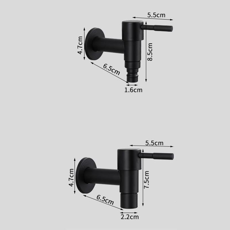 304 Stainless Steel Sink Faucet Outdoor Garden Wall Mounted Bibcock Bathroom Washing Machine Water Tap
