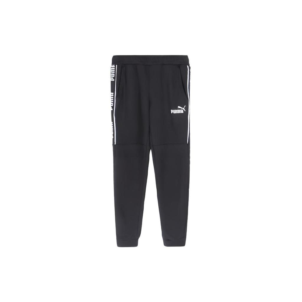 Puma Knitted Sweatpants Men's Black Moderate Cuffed Pants 580954-01