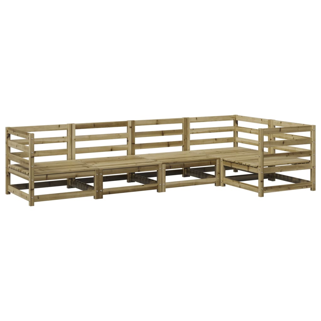 5 Piece Garden Sofa Set Pressure Treated Pine Wood