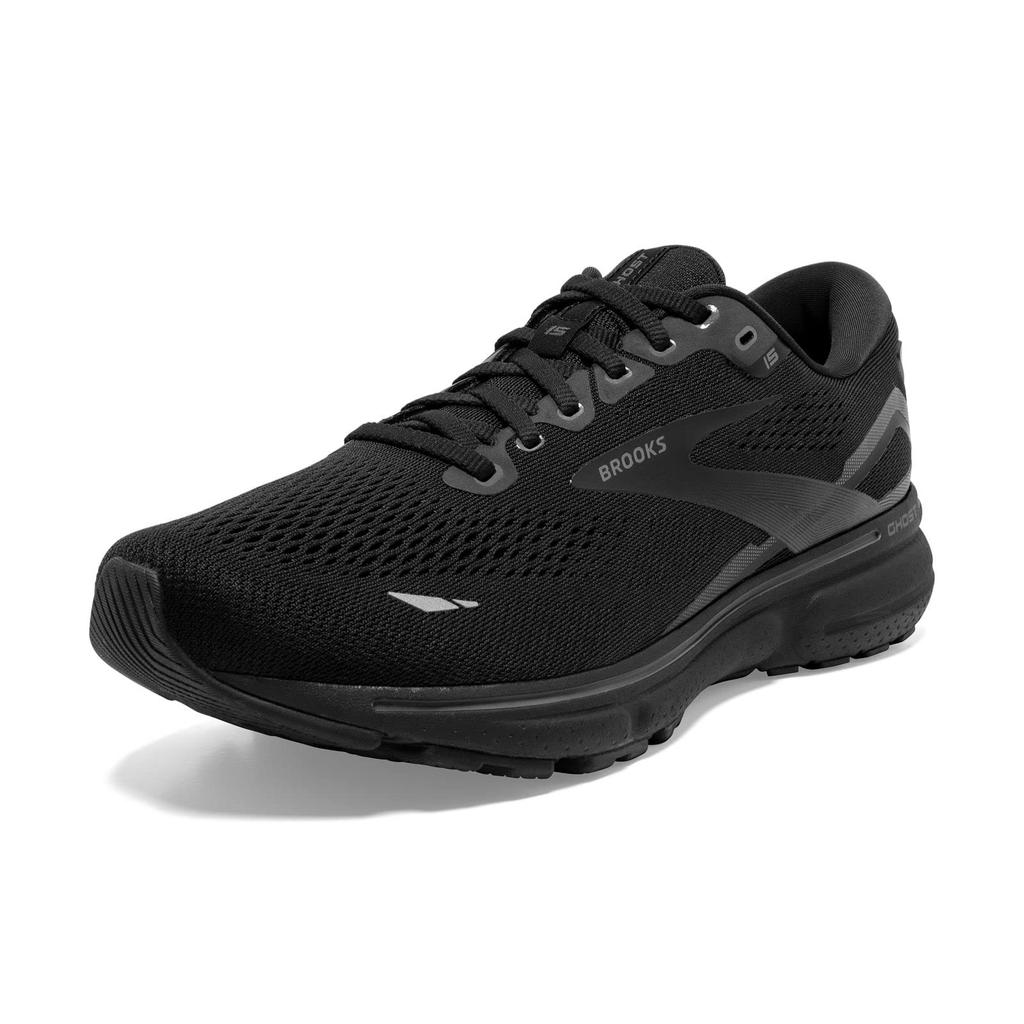 Brooks Ghost 15 Neutral Running 6 Wide Women's Shoe, Black/Black/Ebony,