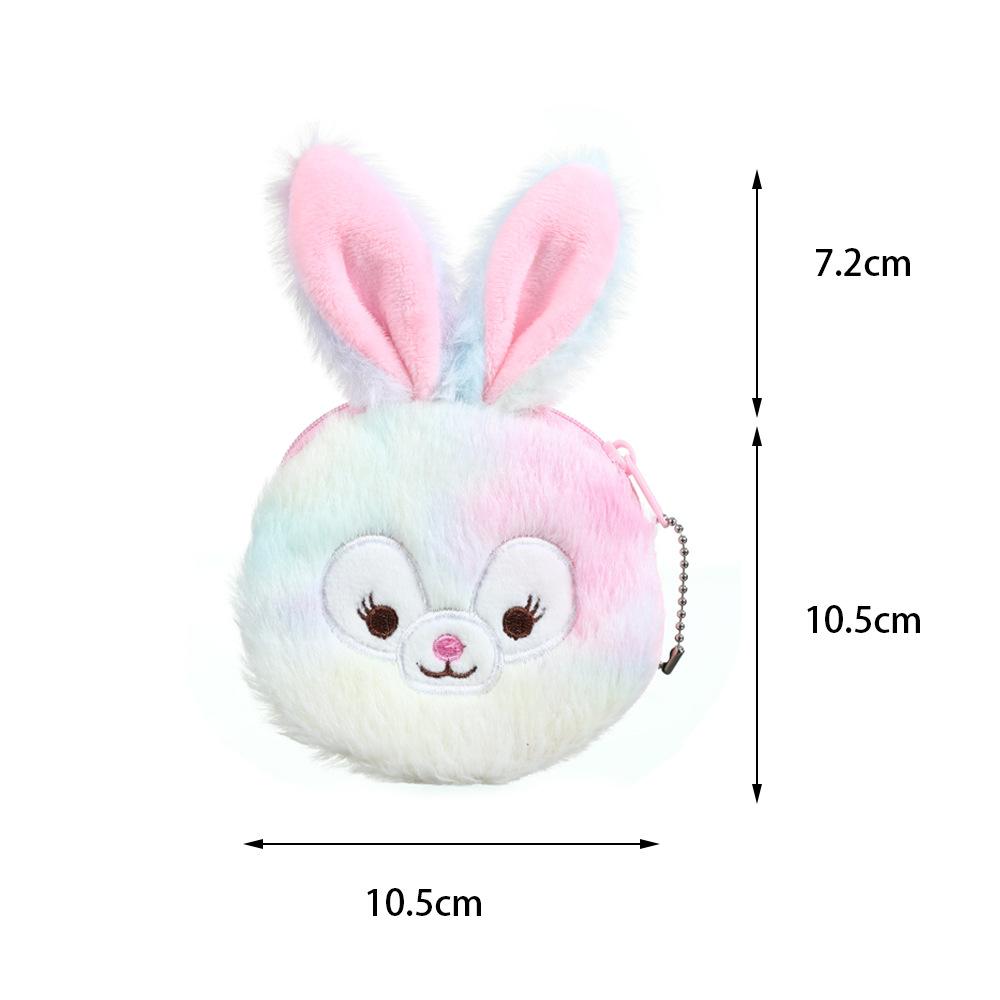 New Plush Coins Wallet Cartoon Cute Little Rabbit Coin Purse Girl Headphone Storage Bag Keychain Pendant Children's Cute Wallet