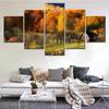 5 Piece Canvas Wall Arts Poster Painting Fall Barns Nature Forest Grass Hill Landscape Modular Home Decor Picture Print Bedroom No Frame