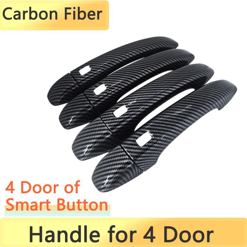 

Car Accessories Door Handle Cover for Renault Arkana Megane Conquest Samsung XM3 Carbon Fiber Stickers 4 Buttons