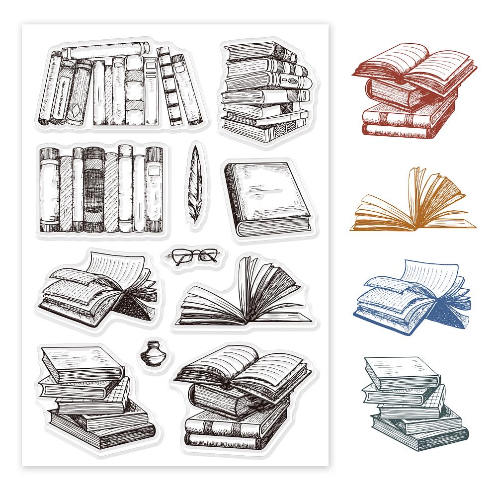 PVC Plastic Stamps for DIY Scrapbooking Photo Album Decorative Cards Making Stamp Sheets Book Pattern 16x11x0.3cm