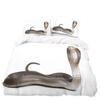 Snake Duvet Cover 3D Reptile Print Bedding Set Queen Size For Kids Adults Living Room Decor Green Snake Cobra Comforter Cover