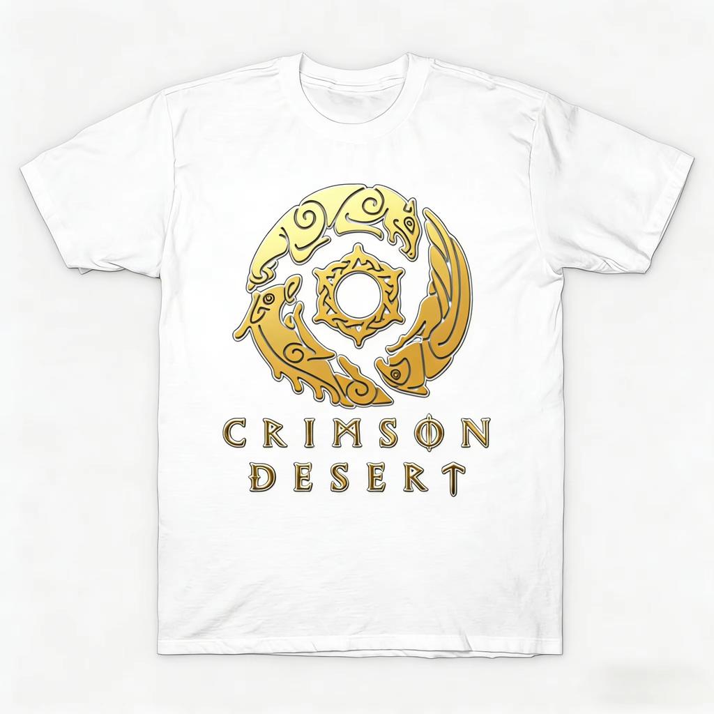 Summer Crimson Desert Game Logo Pattern Unisex New Tshirt Pure Cotton Action Adventure Game Casual Comfortable YK Shirt