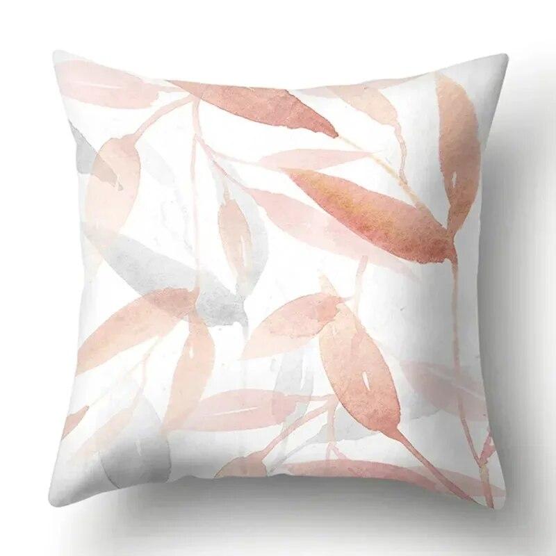 Watercolor Plant Leaf Print Pillow Cover Home Decoration Living Room Sofa Cushion Cover Bedroom Room Decoration 45x45cm