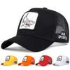 Unisex Animals Embroidery Baseball Net Caps Spring And Summer Outdoor Adjustable Casual Hip Hop Hats Sunscreen Mesh Hat Gorras
